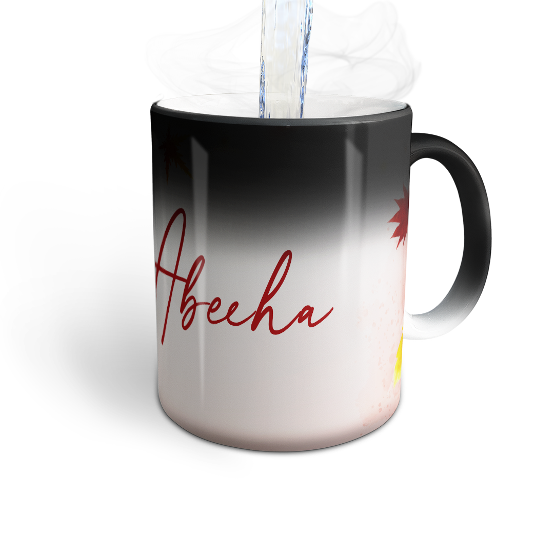 Abeeha Personalized Floral Name Mug