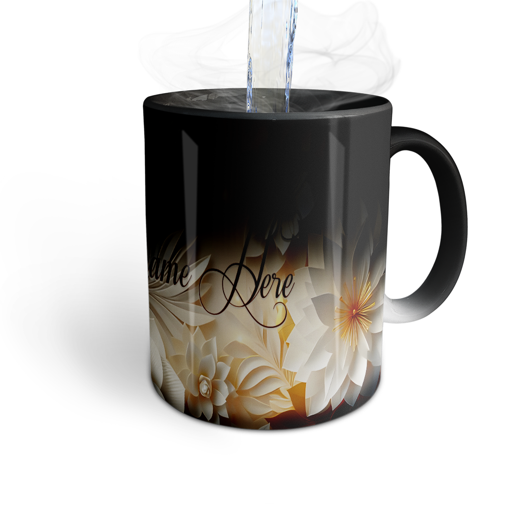 Luxury Floral Custom Name Mug