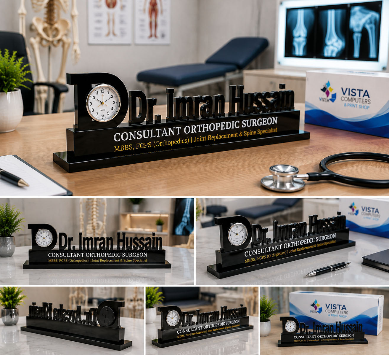Doctor Name Table Clock -2
