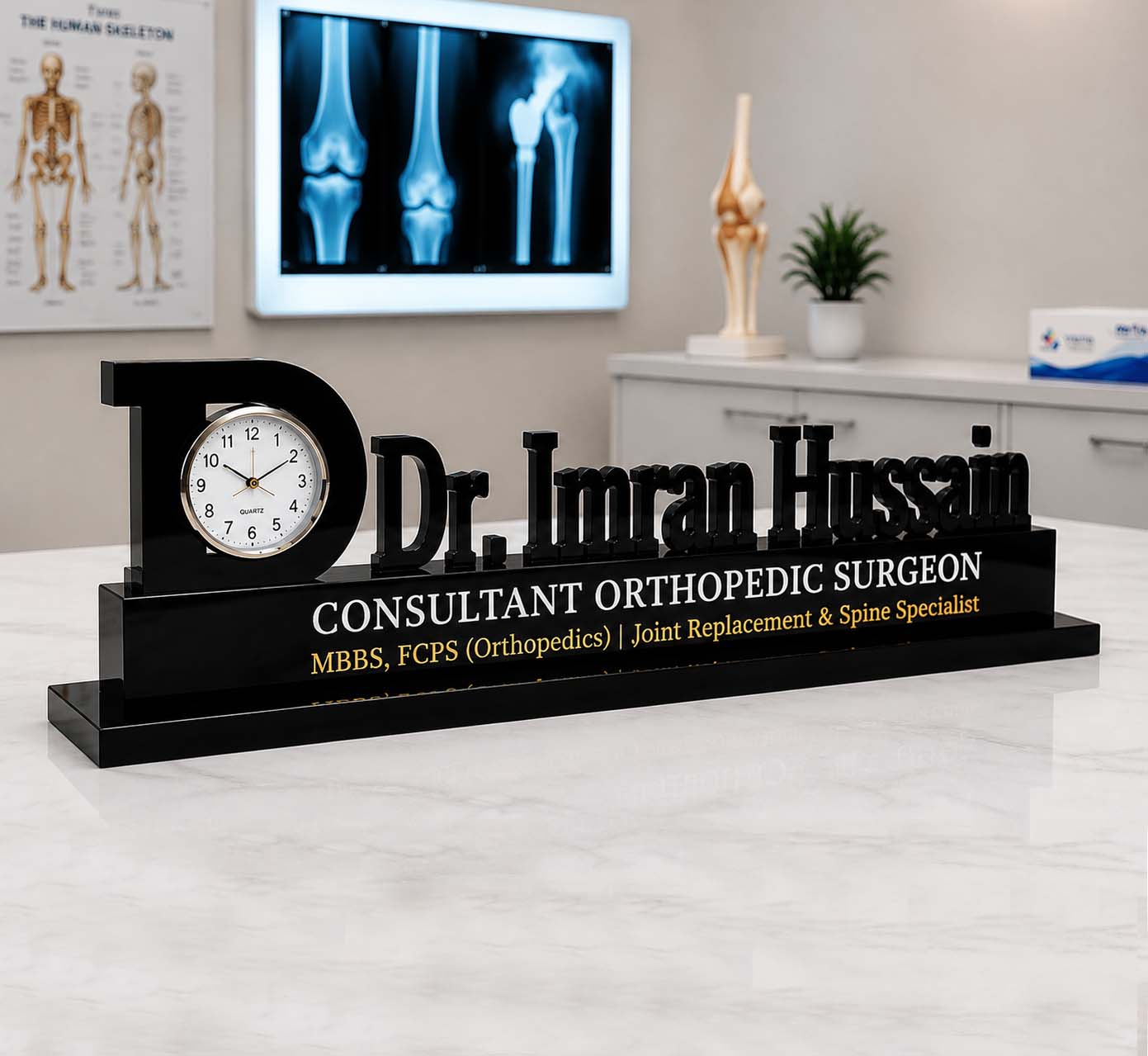 Doctor Name Table Clock -2