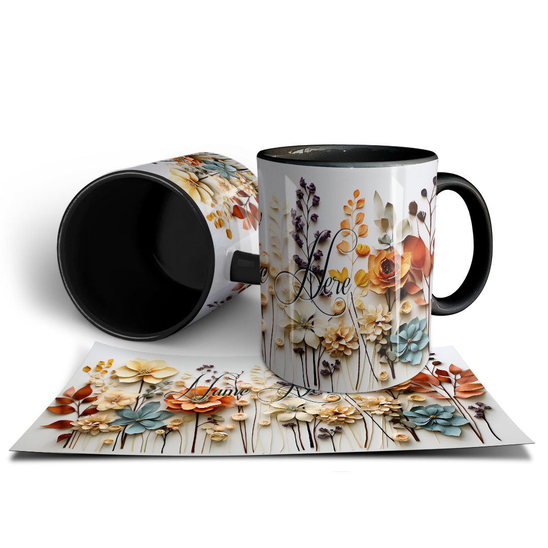 Paperbloom Floral Art Mug