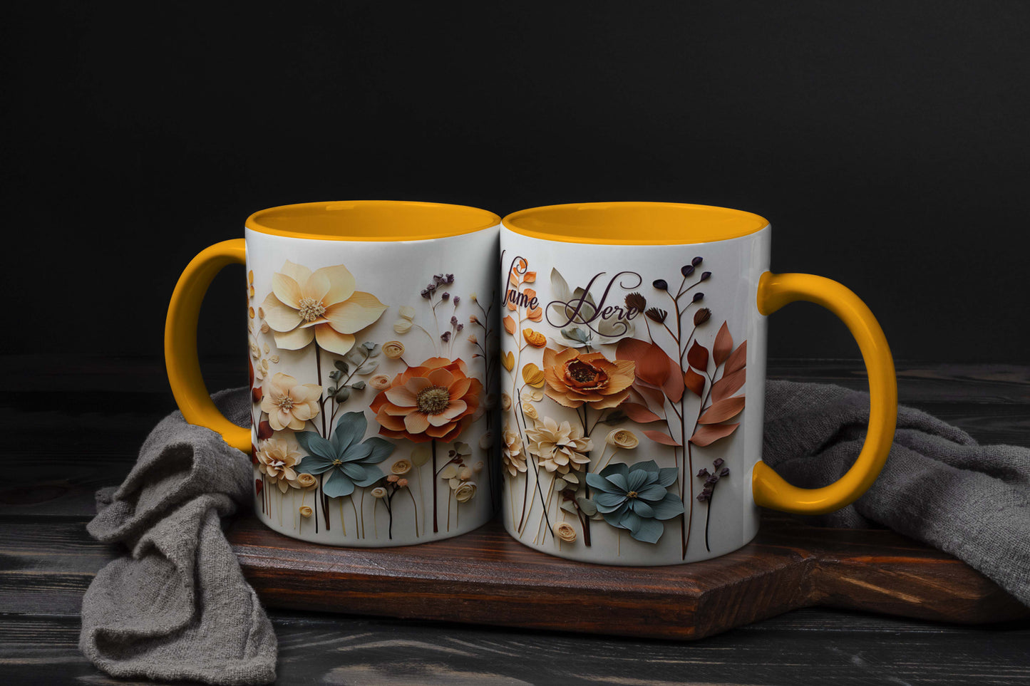 Paperbloom Floral Art Mug