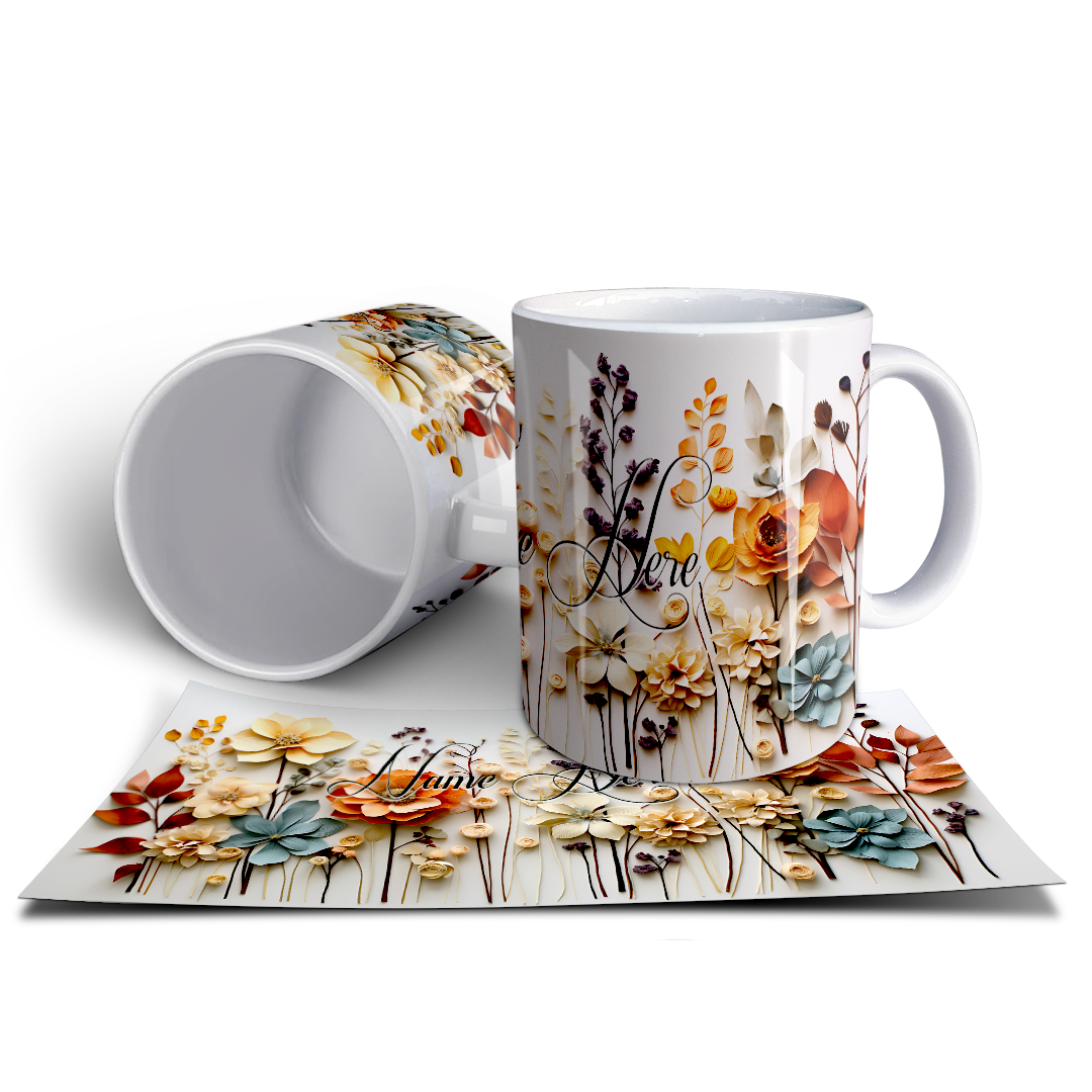 Paperbloom Floral Art Mug