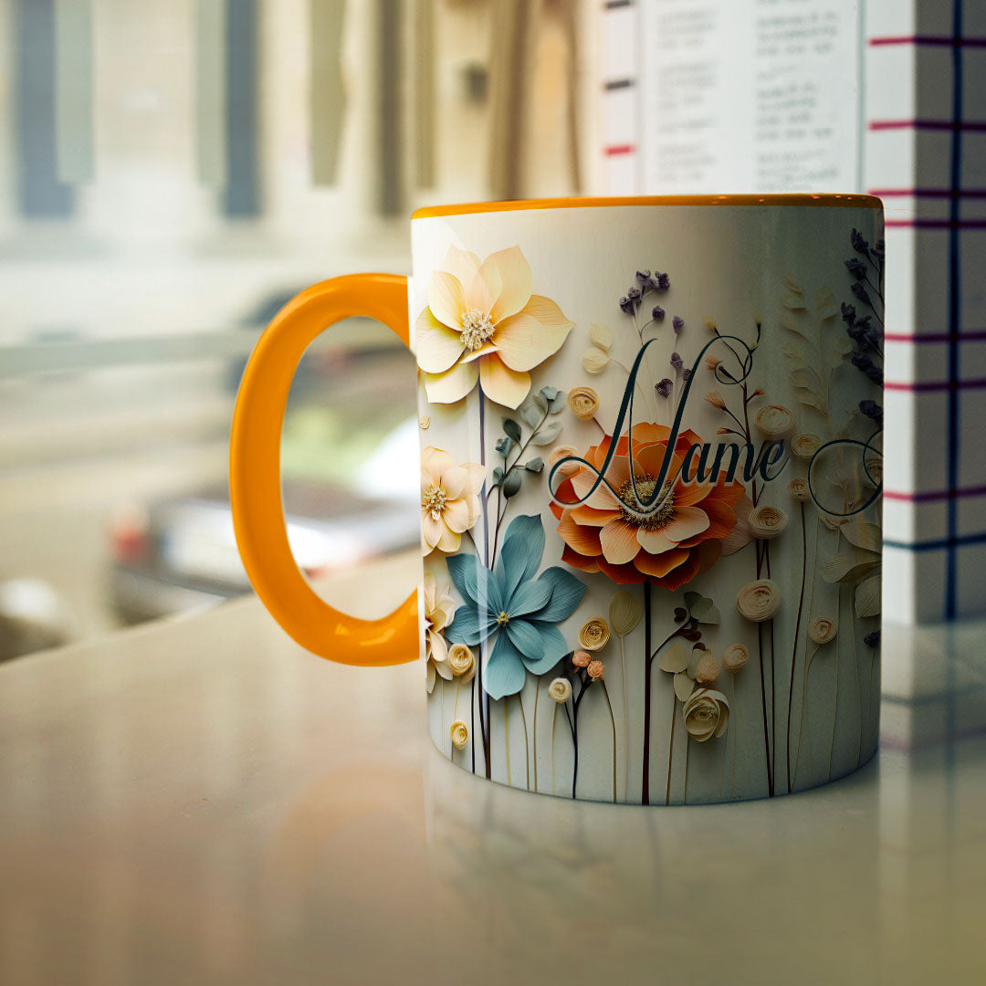 Paperbloom Floral Art Mug