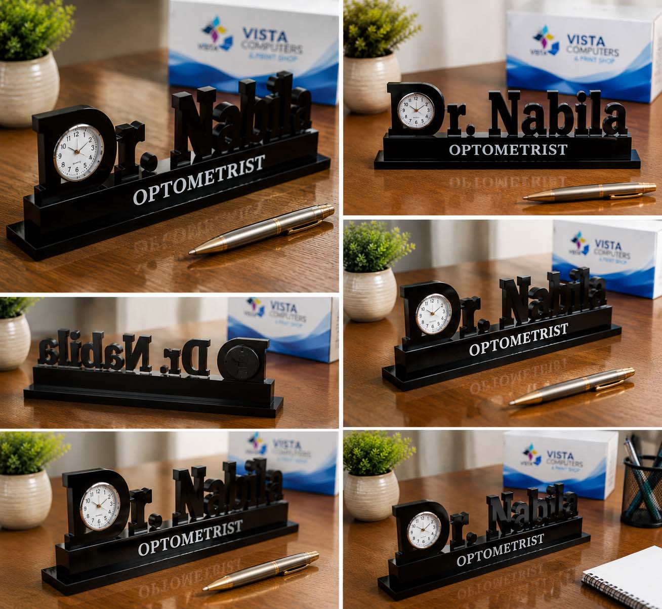 Doctor Name Table Clock