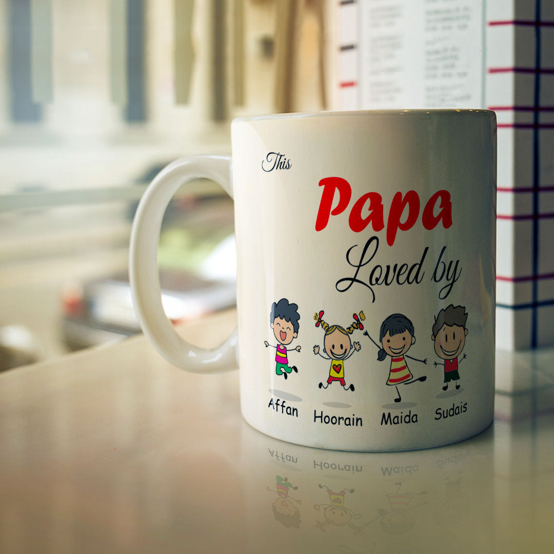 Descriptive Image of This Mama Loved by - Family Mug