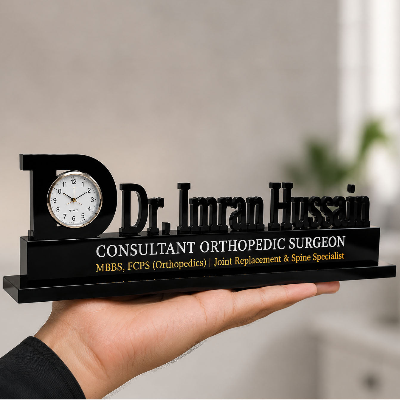 Doctor Name Table Clock -2
