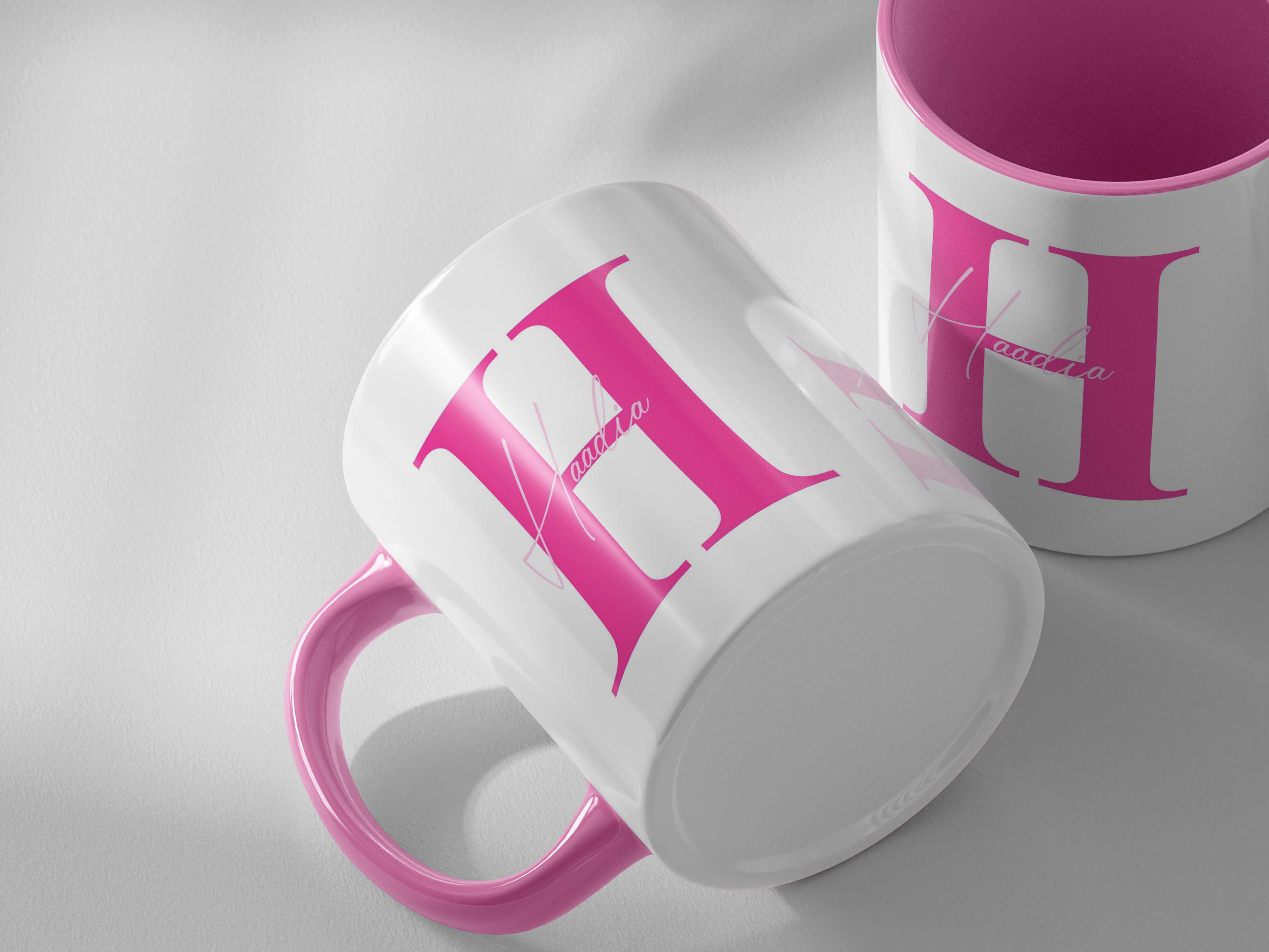 Descriptive Image of Alphabet Initial Name Mug