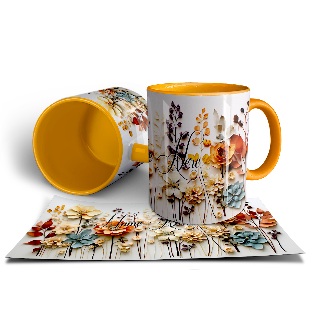 Paperbloom Floral Art Mug