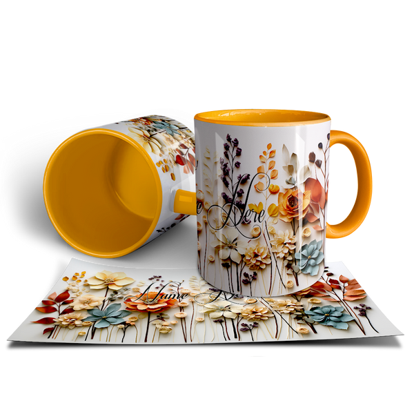 Paperbloom Floral Art Mug