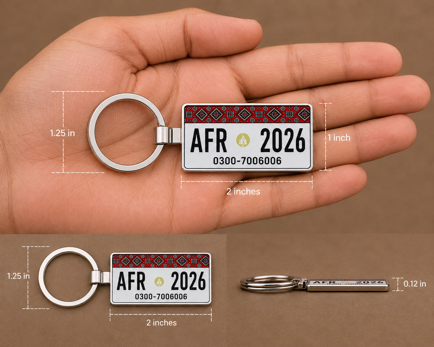 Sindh Number Plate Keychain