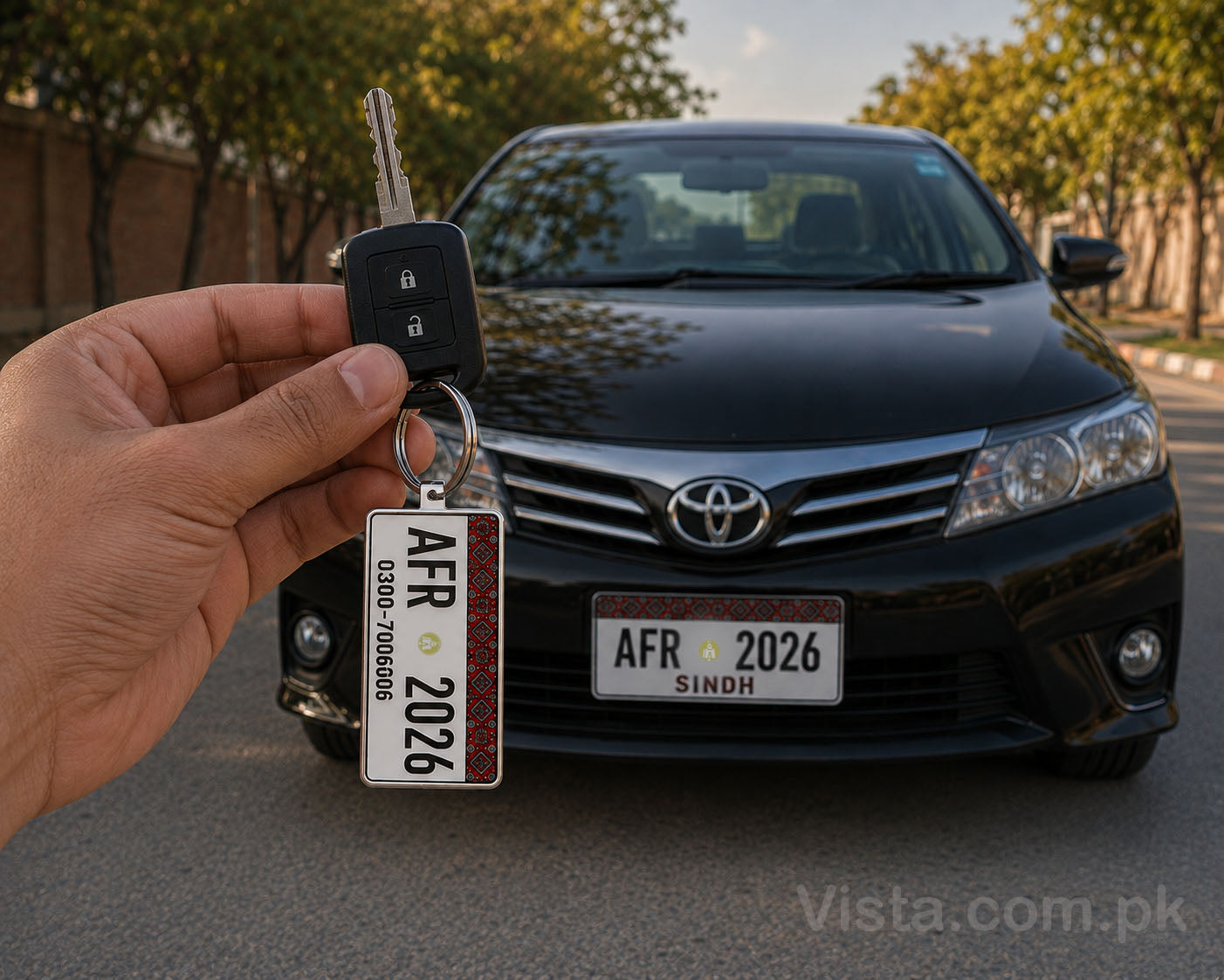 Descriptive Image of Sindh Number Plate Keychain