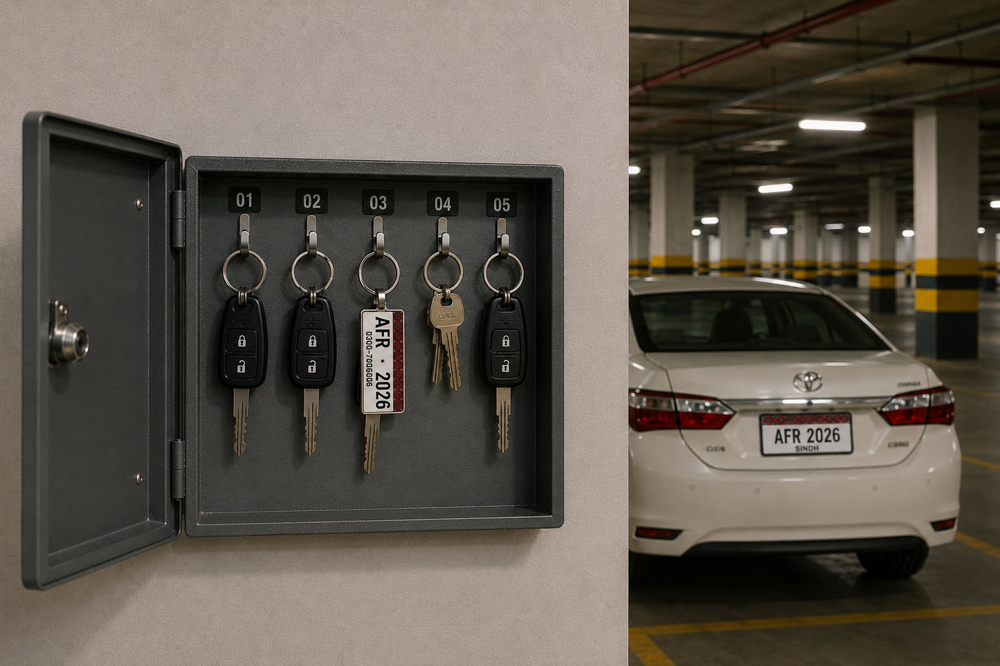 Sindh Number Plate Keychain