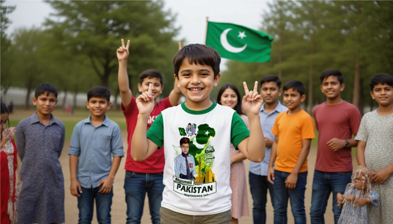 Descriptive Image of 14 August T-Shirt (D-8)